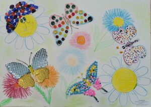 Творческий конкурс «Комбинированное рисование с элементами аппликации «Карнавал бабочек»